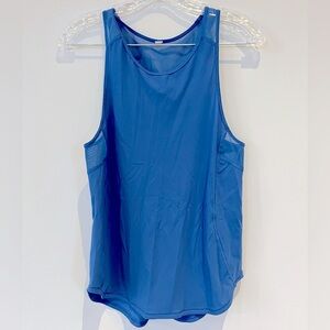 Lululemon Sculpt Tank. Poolside Blue. Mesh details. Size small/2